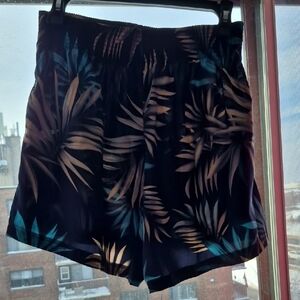 Tropical Print Women's Shorts with Pockets (C57)